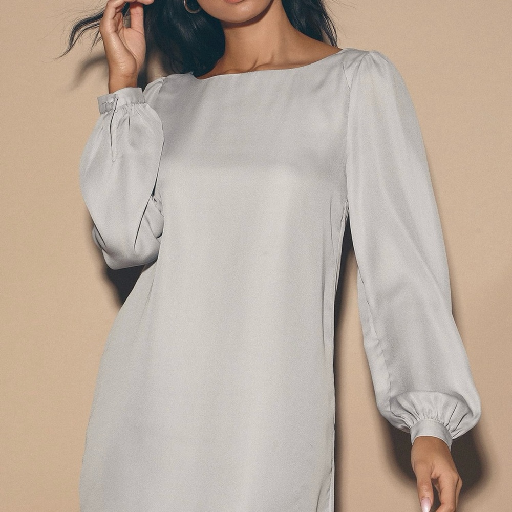 Elegant Gray Women's Dress